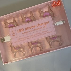DCI Pink LED Phone Charger with Lama Design